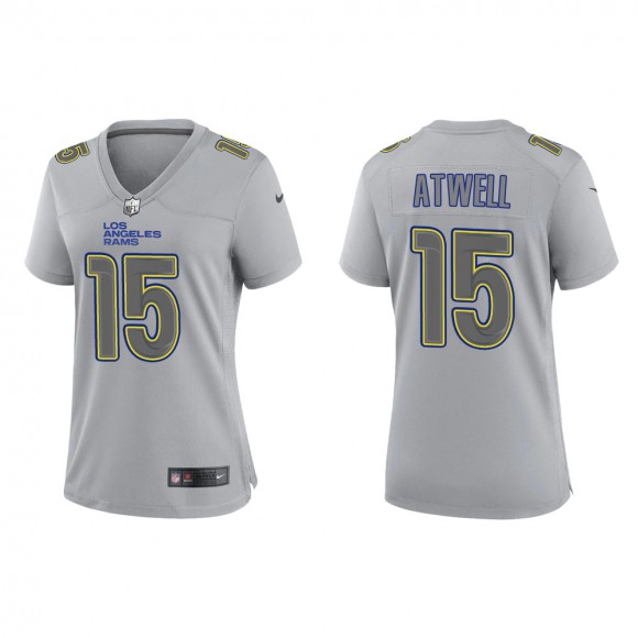 Tutu Atwell Women's Los Angeles Rams Gray Atmosphere Fashion Game Jersey