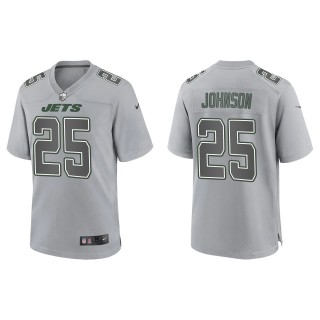 Ty Johnson Men's New York Jets Gray Atmosphere Fashion Game Jersey