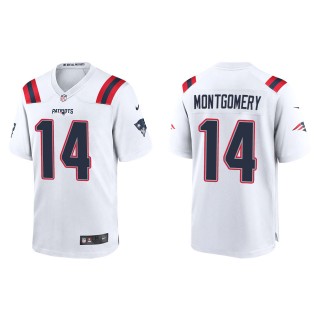 Men's New England Patriots Ty Montgomery White Game Jersey