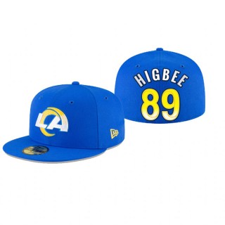 Los Angeles Rams Tyler Higbee Royal Omaha 59FIFTY Fitted Hat