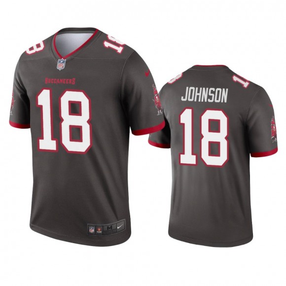 Tampa Bay Buccaneers Tyler Johnson Pewter Legend Jersey - Men's