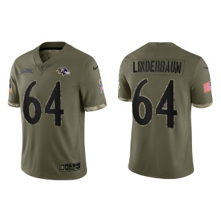 Tyler Linderbaum Baltimore Ravens Olive 2022 Salute To Service Limited Jersey