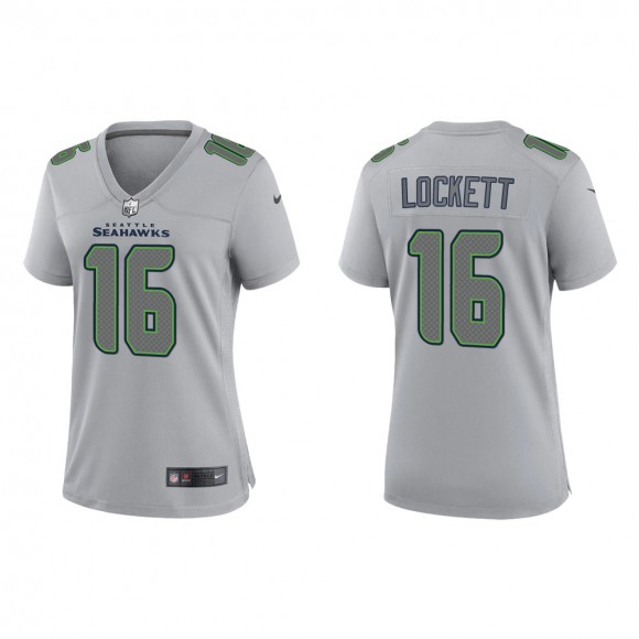 Tyler Lockett Women's Seattle Seahawks Gray Atmosphere Fashion Game Jersey