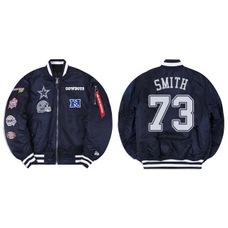 Tyler Smith Alpha Industries X Dallas Cowboys MA-1 Bomber Navy Jacket