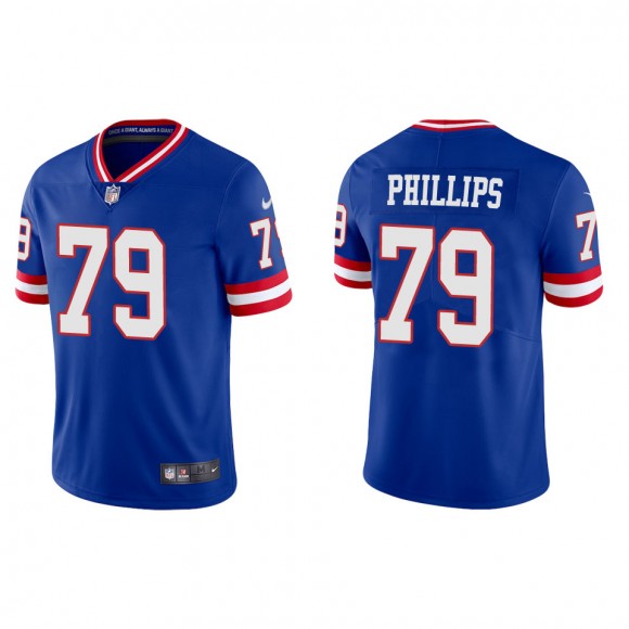 Men's New York Giants Tyre Phillips Royal Classic Vapor Limited Jersey