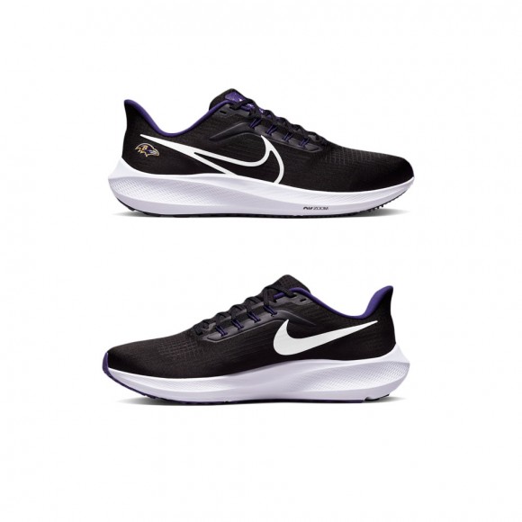 Unisex Baltimore Ravens Black Zoom Pegasus 39 Running Shoe