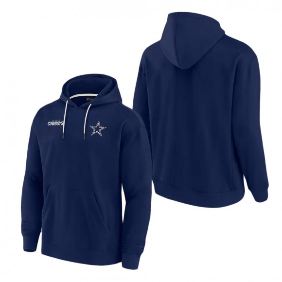 Unisex Cowboys Navy Super Soft Fleece Pullover Hoodie