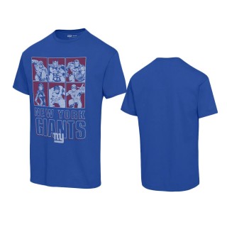 Unisex New York Giants Royal Disney Marvel Avengers Line-Up T-Shirt