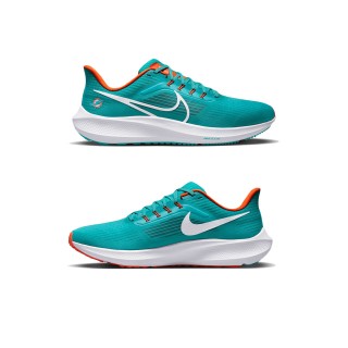 Unisex Miami Dolphins Aqua Zoom Pegasus 39 Running Shoe