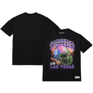 Unisex Usher Super Bowl LVIII Collection Black Event Night T-Shirt