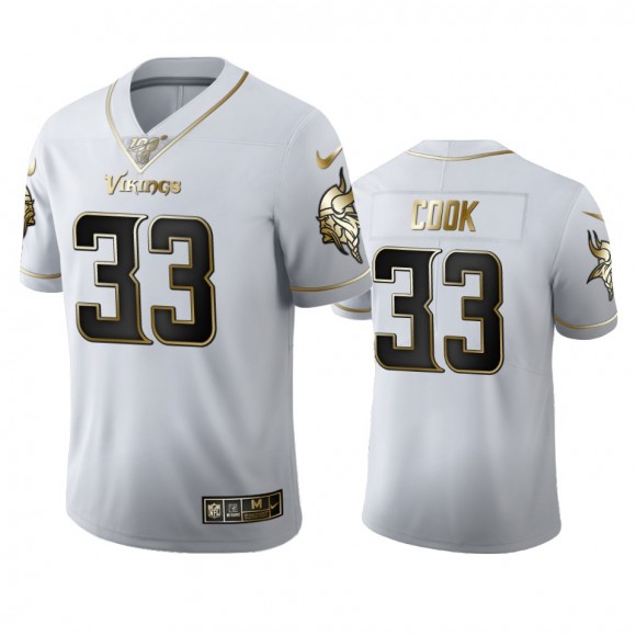 Dalvin Cook Vikings White 100th Season Golden Edition Jersey