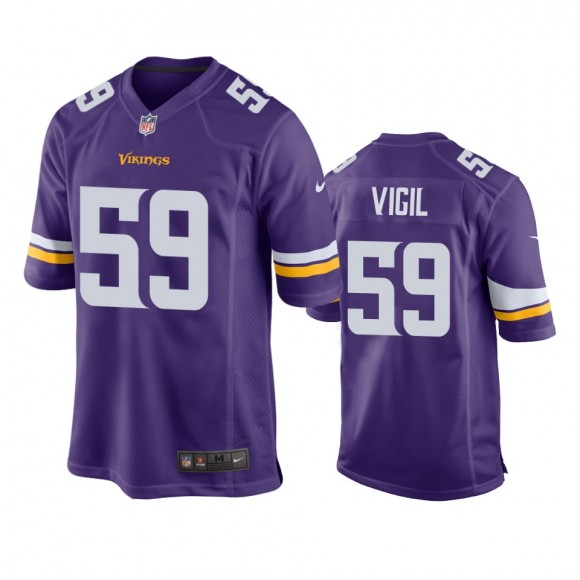 Minnesota Vikings Nick Vigil Purple Game Jersey