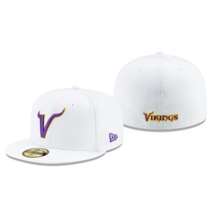 Minnesota Vikings White Omaha Alternate 59FIFTY Fitted Hat