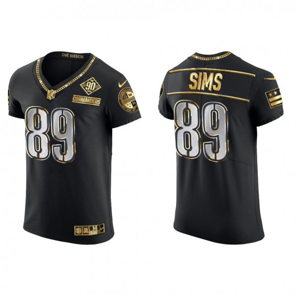 Cam Sims Washington Commanders Black Gold 90th Anniversary Elite Jersey