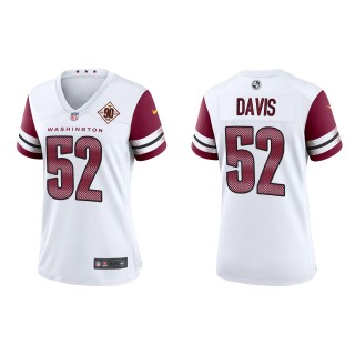 Jamin Davis Women's Washington Commanders White 90th Anniversary Game Jersey