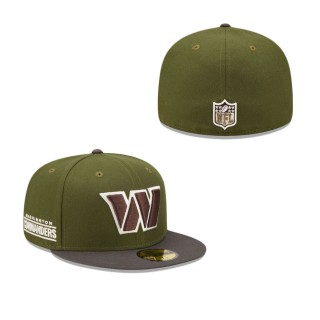 Washington Commanders Olive Graphite 59FIFTY Fitted Hat