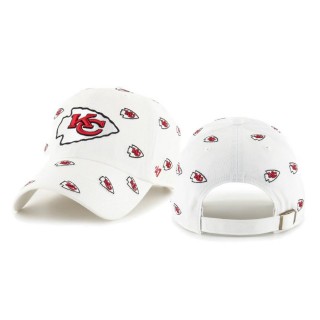 Kansas City Chiefs White Clean Up Confetti Adjustable Chiefs Hat