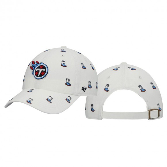Tennessee Titans White Clean Up Confetti Adjustable Titans Hat