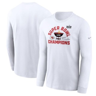 Chiefs White Super Bowl LVIII Champions Local Long Sleeve T-Shirt