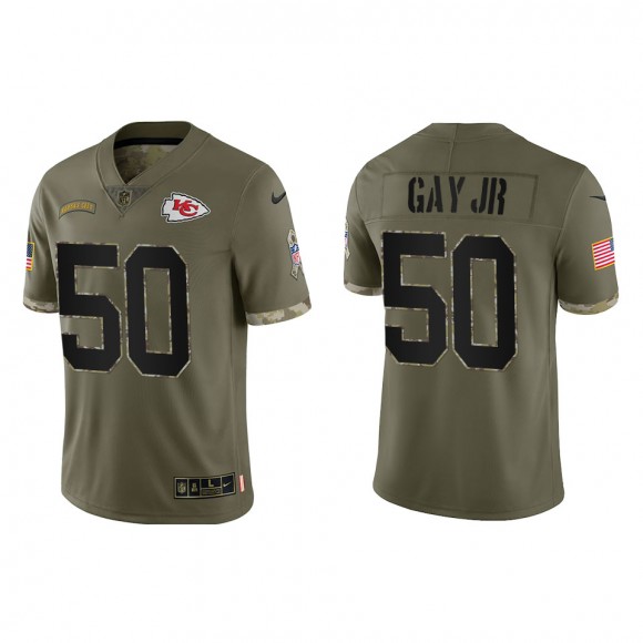 Willie Gay Jr. Kansas City Chiefs Olive 2022 Salute To Service Limited Jersey