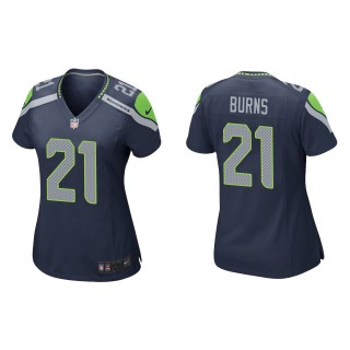 Women's Seattle Seahawks Artie Burns Navy Game Jersey