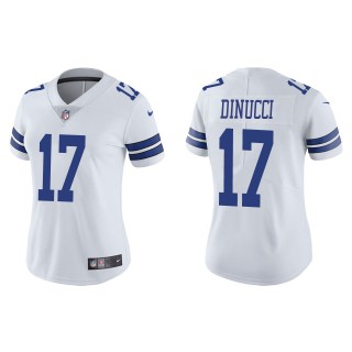 Women's Dallas Cowboys Ben DiNucci White Vapor Limited Jersey