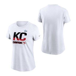 Women's Kansas City Chiefs White Super Bowl LVII Champions Local T-Shirt