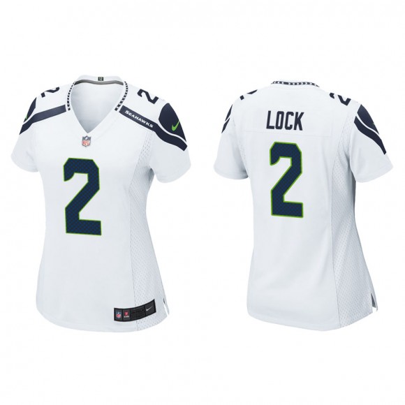 Women's Seattle Seahawks Drew Lock White Game Jersey