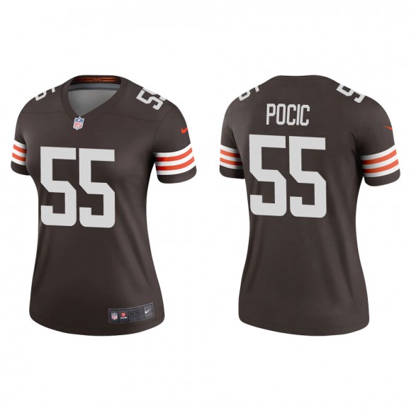 Women's Cleveland Browns Ethan Pocic Brown Legend Jersey