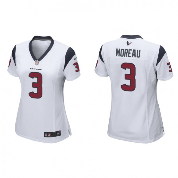 Women's Houston Texans Fabian Moreau White Game Jersey