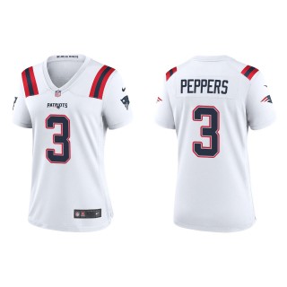 Women's New England Patriots Jabrill Peppers White Game Jersey