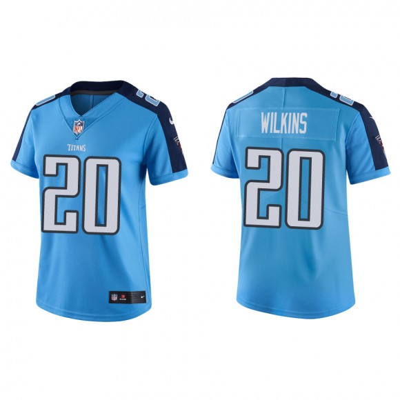 Women's Tennessee Titans Jordan Wilkins Light Blue Vapor Limited Jersey