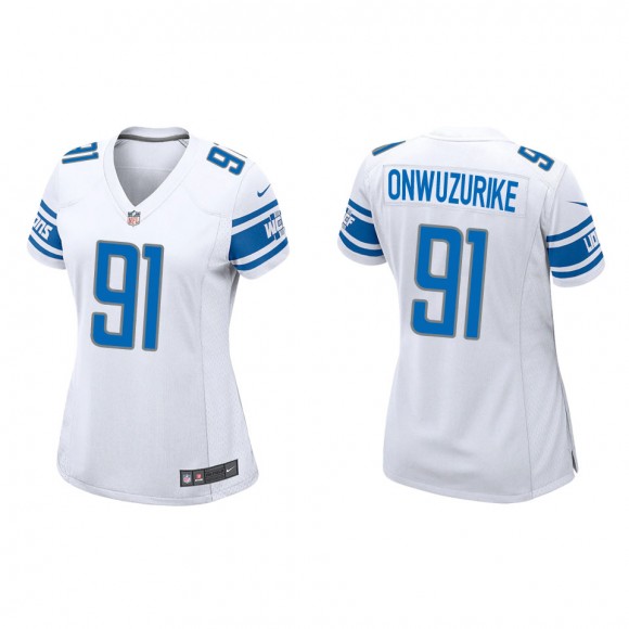 Women's Detroit Lions Levi Onwuzurike White Game Jersey