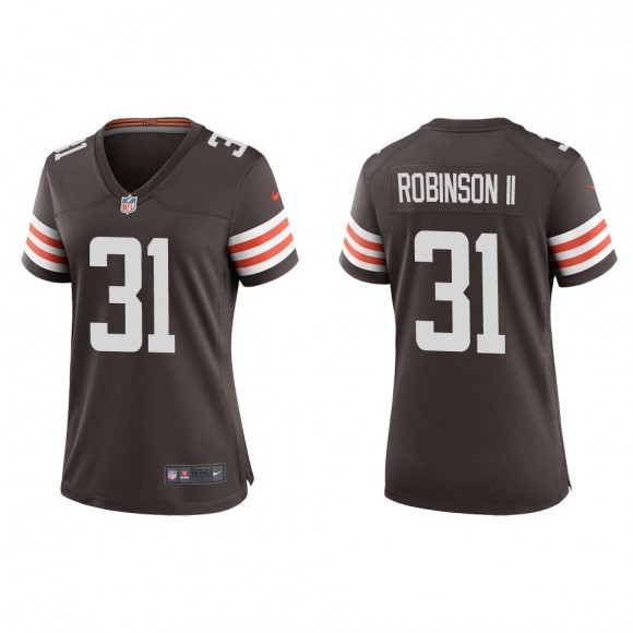 Women's Cleveland Browns Reggie Robinson II Brown Game Jersey