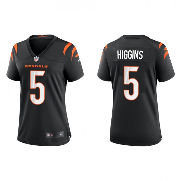 Women's Cincinnati Bengals Tee Higgins Black Game Jersey