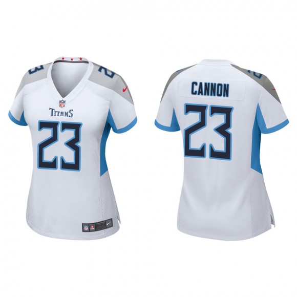 Women's Tennessee Titans Trenton Cannon White Game Jersey