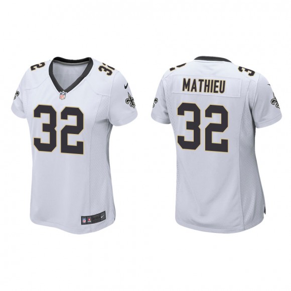 Women's New Orleans Saints Tyrann Mathieu White Game Jersey