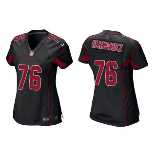 Women's Arizona Cardinals Will Hernandez Black Alternate Game Jersey