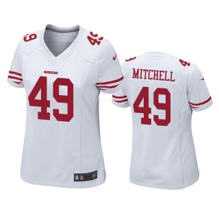 Women's San Francisco 49ers Elijah Mitchell White Game Jersey