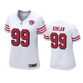 Women's San Francisco 49ers Javon Kinlaw White 75th Anniversary Alternate Game Jersey