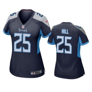 Women's Tennessee Titans Brian Hill Navy Game Jersey