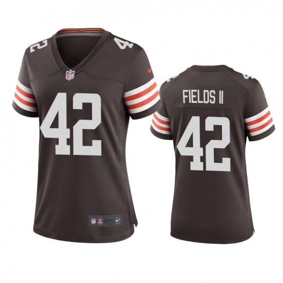 Women's Cleveland Browns Tony Fields II Brown Game Jersey