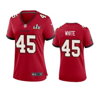 Women's Tampa Bay Buccaneers Devin White Red Super Bowl LV Game Jersey