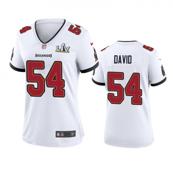 Women's Tampa Bay Buccaneers Lavonte David White Super Bowl LV Game Jersey