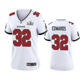 Women's Tampa Bay Buccaneers Mike Edwards White Super Bowl LV Game Jersey