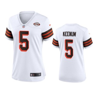 Women's Cleveland Browns Case Keenum White 1946 Collection Alternate Game Jersey