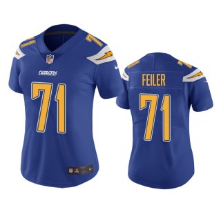 Women's Los Angeles Chargers Matt Feiler Royal Color Rush Limited Jersey