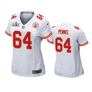 Women's Kansas City Chiefs Mike Pennel White Super Bowl LV Game Jersey