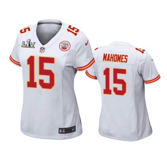 Women's Kansas City Chiefs Patrick Mahomes White Super Bowl LV Game Jersey