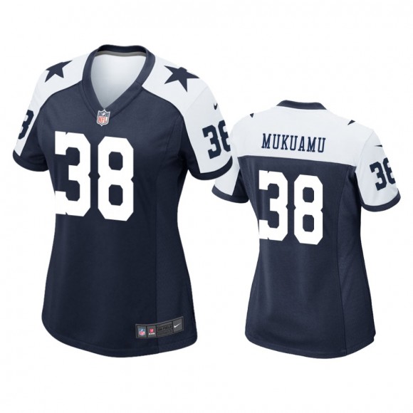 Women's Dallas Cowboys Israel Mukuamu Navy Alternate Game Jersey